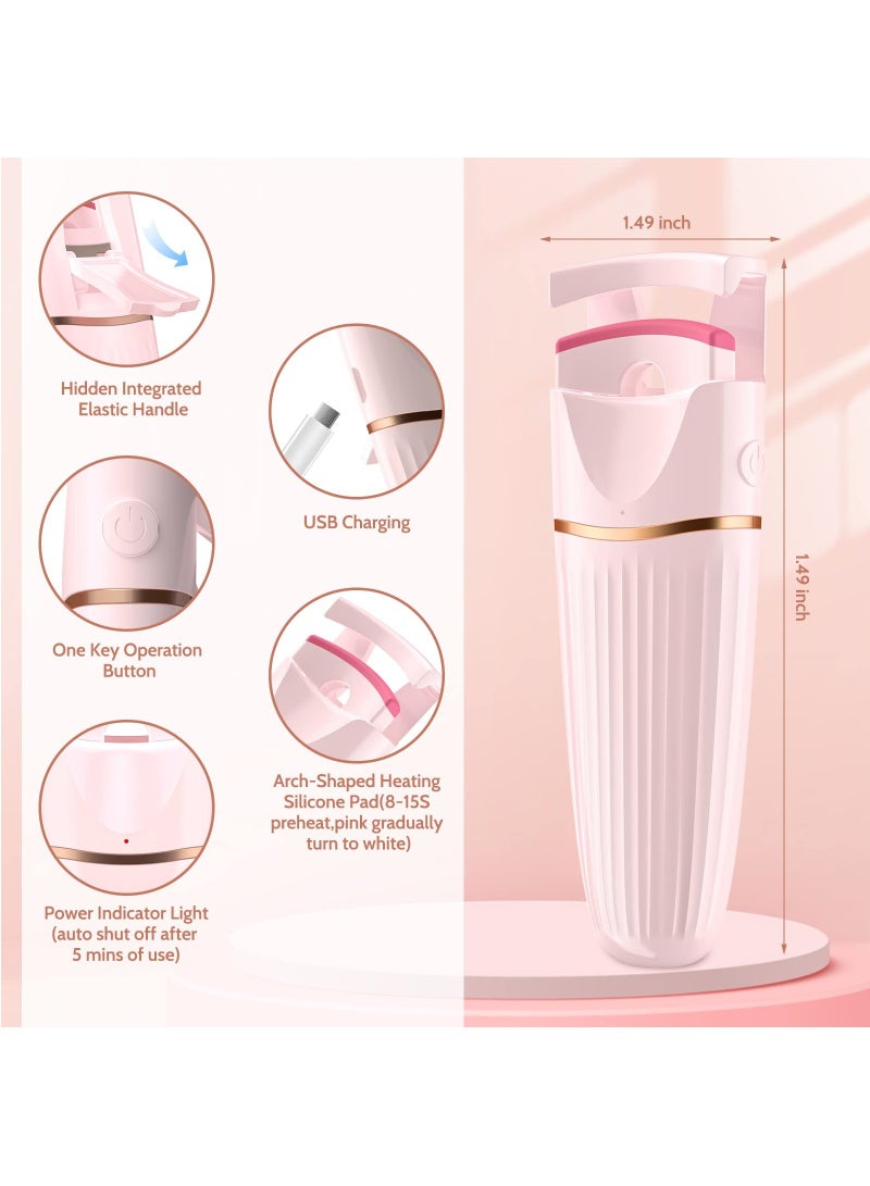 KASTWAVE Heated Eyelash Curlers Rechargeable Eyelash Curler, Electric Eyelash Curler with Professional Heating Silicone Pad 30s Qick Heating Lash Curler for Natural Curling 24H Long Lasting Eye Lashes Curler - Image 4