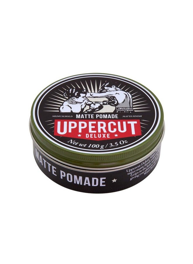 Uppercut Deluxe - Matte Pomade Hair Styling Product For Men With A Medium Hold, No Shine Water Based Matte Hair Styling Product Easy Wash Out, No Residue 2 X 100G - Image 1