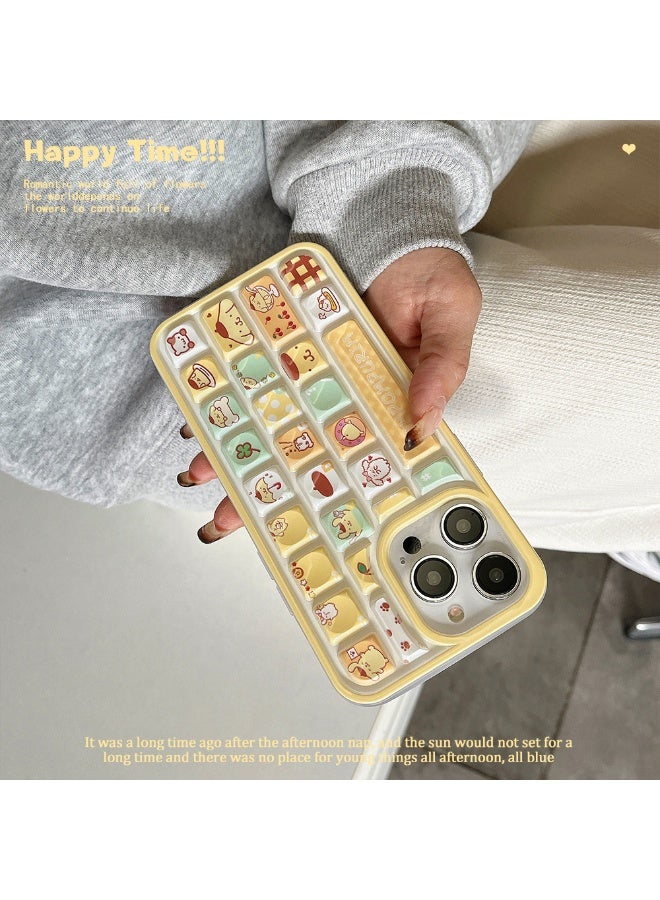 NIBEMINENT Pudding Dog Protective TPU Case Cover For iPhone 15 Pro - Image 1