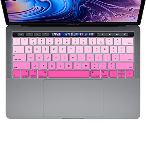 ProElife Ultra Thin Keyboard Cover Skin for MacBook Pro 13-inch 15-inch with Touch Bar (Model A2159, A1989, A1990, A1706, A1707) (2019 2018 2017 2016) (Ombre Pink) - Image 3