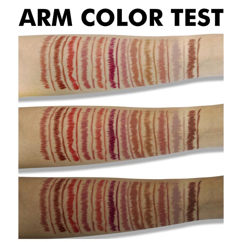 SHCOETY مجموعة أقلام تحديد الشفاه غير اللامعة بـ 12 لون، أقلام شفاه مائية فاخرة وسلسة، أحمر شفاه نود طويل الأمد لتحديد وملء الشفاه - Image 2