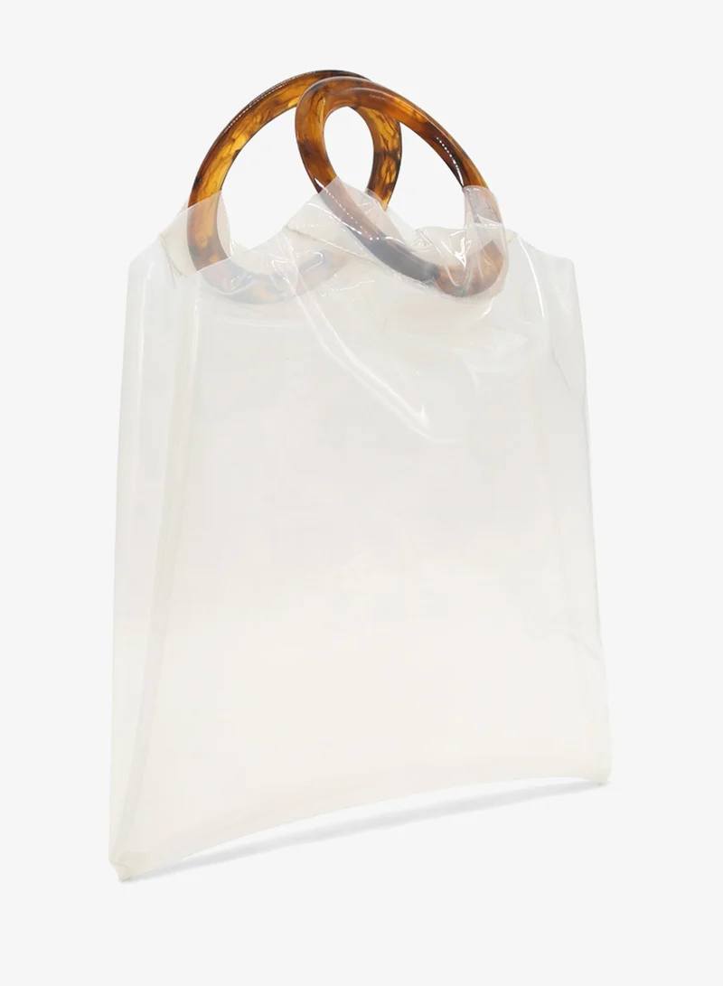 White Premium tote bag with round handle