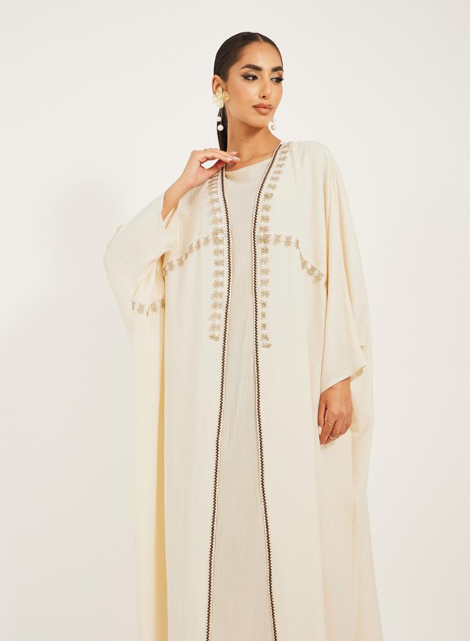 ستايلي عباية مفتوحة مزينة بالدانتيل - Image 3