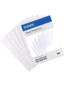 Maxi 100-Piece A4 60 Micron Sheet Protector Set Clear  - Image 3