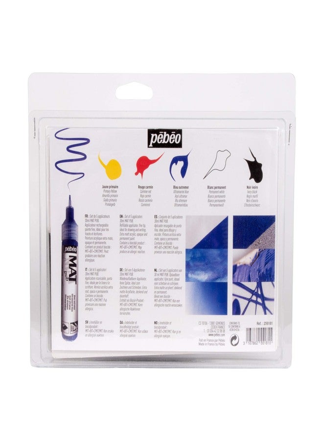 Pebeo Acrylic Mat Pub 5 x 30 ml Discovery Set - Image 2