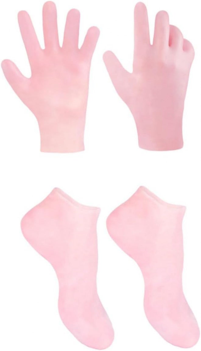 Healeved 1set Exfoliating Moisturizing Glove Set Overnight Dry Hand Treatment Socks - Image 1