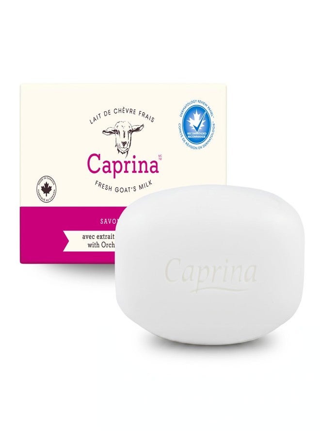 Caprina by Canus Caprina Fresh Goat’s Milk Bar Soap, ORCHID, 5 oz (141 g), Pack of 1, Moisturizing Goat Milk Soap Bar with Vitamins A, B2, B3 - Image 1