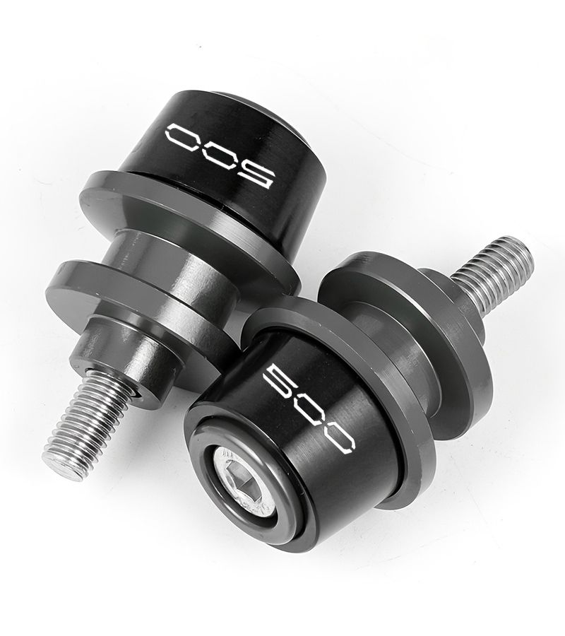 Black CNC Aluminum M8 Lift Screws for Kawasaki Ninja 500 Z500 Rear Swingarm Sliders - Image 1