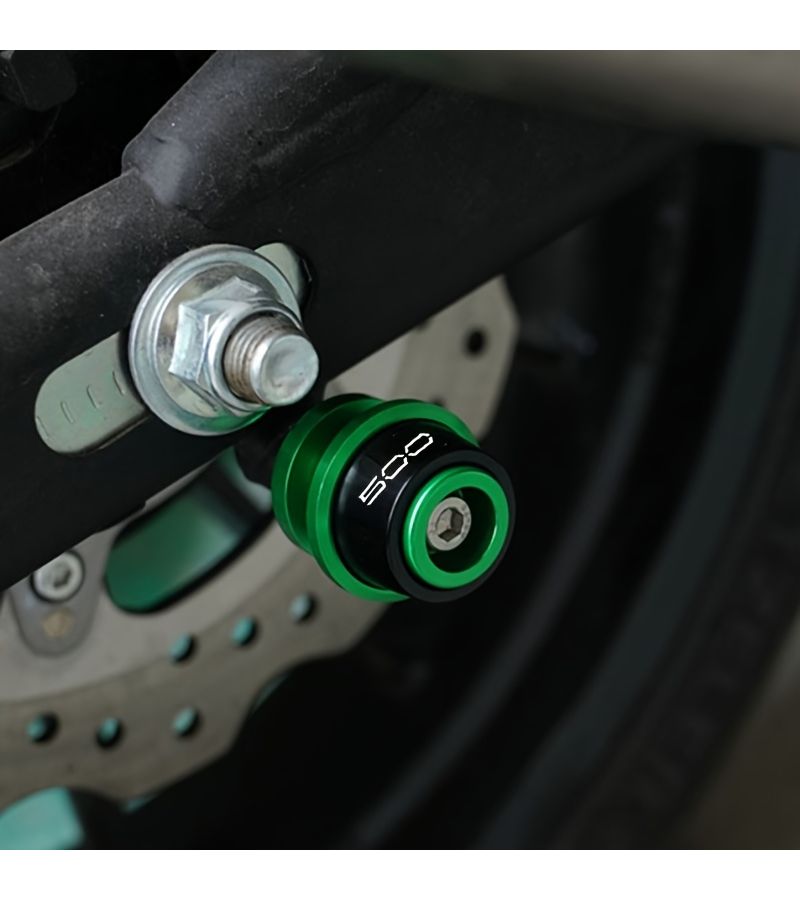 Black CNC Aluminum M8 Lift Screws for Kawasaki Ninja 500 Z500 Rear Swingarm Sliders - Image 4