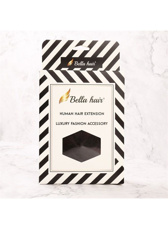 Bella Hair 100% Human Hair Bun Extension Donut Chignon Hairpieces for Both Women and Men Instant Up-Do Fake Bun Scrunchies (#1B Natural Black) - Image 2