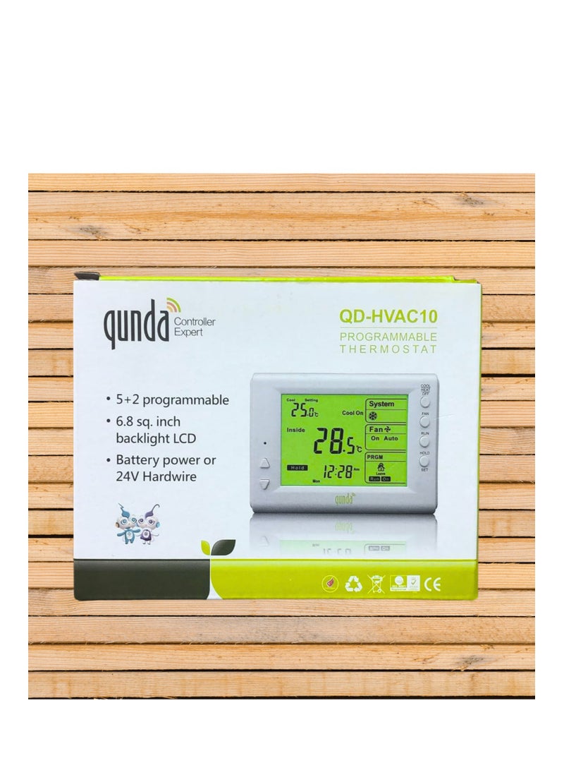 QUNDA QD-HVAC20 Programmable Thermostat - Precise Climate Control for Fan Coil  - Image 3