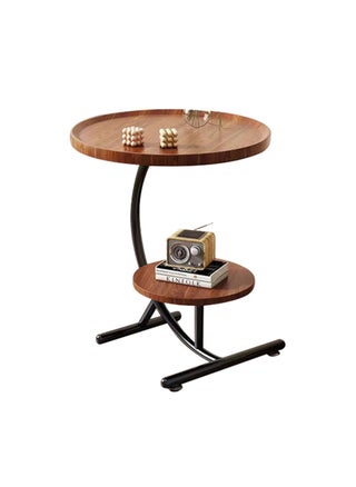 Coffee Table,2 Layers End Table Side Table,Sofa End Table,Snack Side Table Bedside Table,Walnut,50*50*10CM - pzsku/Z2FC23F3FDFA925309AF5Z/45/_/1711608652/3b724631-4c06-40c5-93b3-c3e02962657d