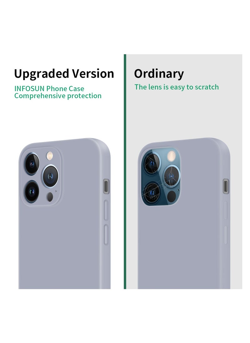 INFOSUN - INFOSUN Compatible with apple iPhone 12 Pro Max Full Coverage for Protective Case, Ultra Slim Soft Silicone Gel TPU Cover, Matte Surface Ultra-Thin Case, for iPhone 12 Pro Max (Gray) - Image 1