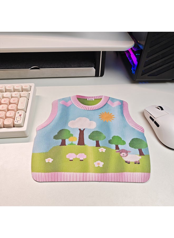 Heterosexual Vest Sweater Leather Pad Mouse Pad Keyboard Pad Student Office Creative Personality Original 