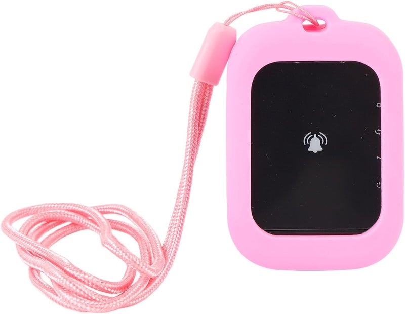 Wireless Calling System 1 Receiver 1 Call Key IPX4 Water Resistant with Learning Code Pink - Image 1