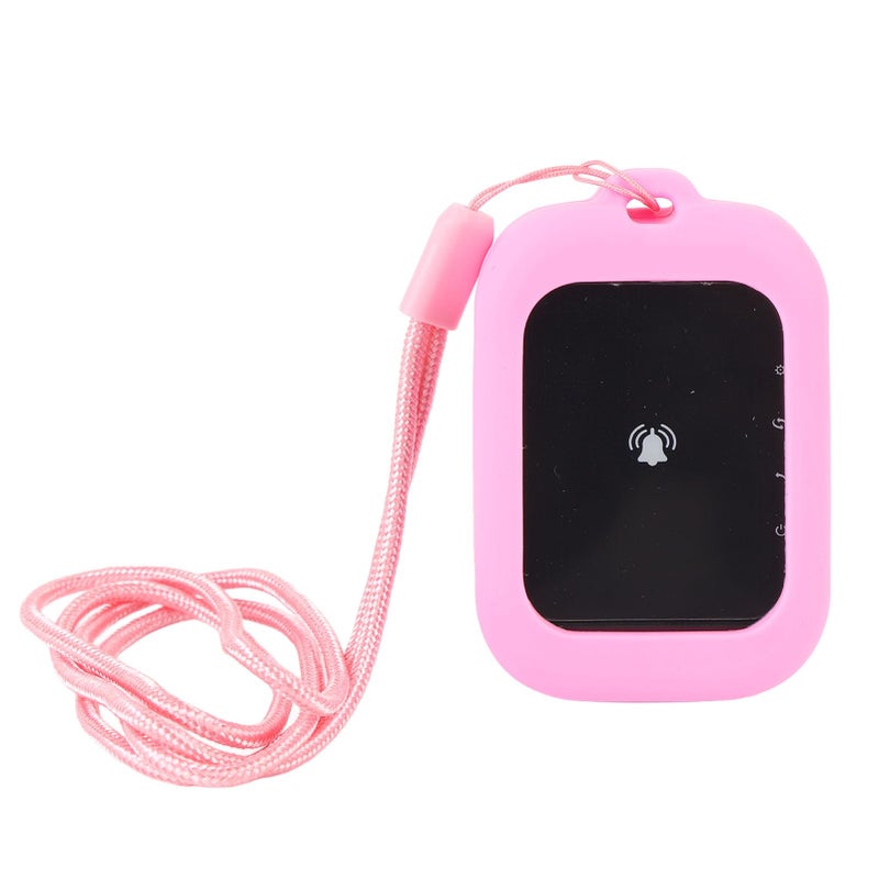 Wireless Calling System 1 Receiver 1 Call Key IPX4 Water Resistant with Learning Code Pink - Image 2