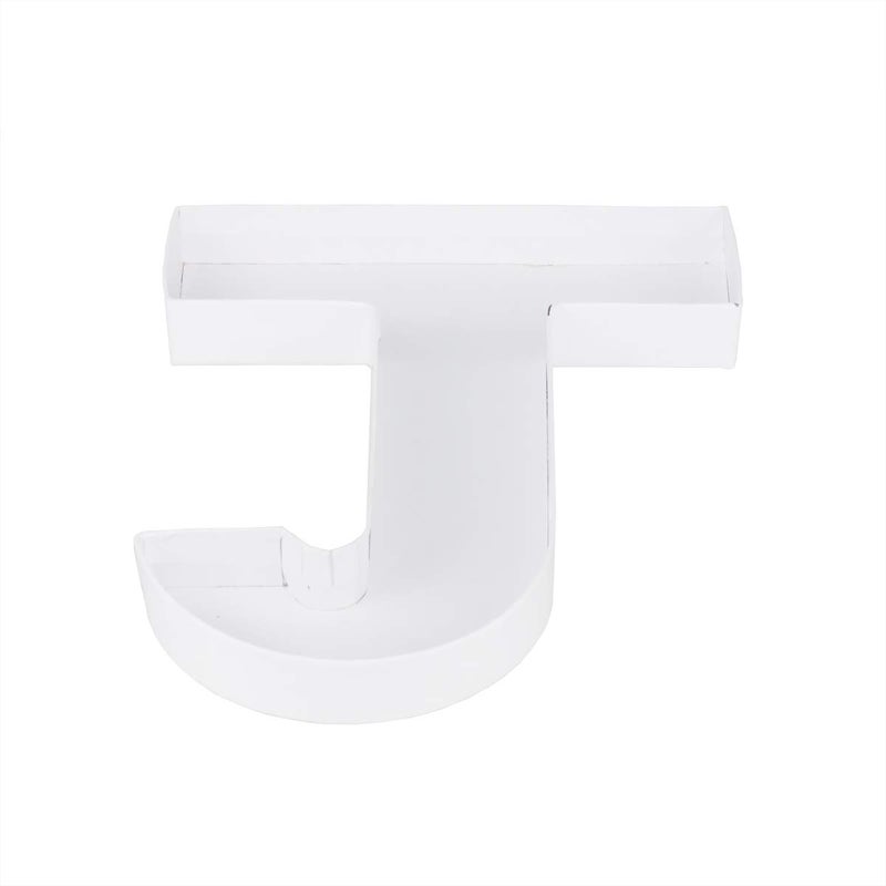 WENPACK 8"" Small Fillable Cardboard Letter Shaped Paper Mache Cutouts Candy Tray Food Container(J) - Image 1