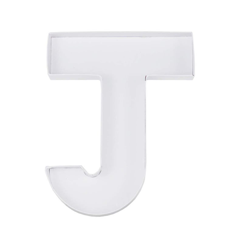 WENPACK 8"" Small Fillable Cardboard Letter Shaped Paper Mache Cutouts Candy Tray Food Container(J) - Image 2