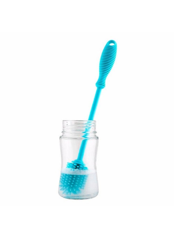 Chicco Silicon Bottle Cleaning Brush With Easy Grip Handle | Extra-Soft, Anti-Scratch Bristles | Round Bristles For 360 Degree Cleaning - Image 2