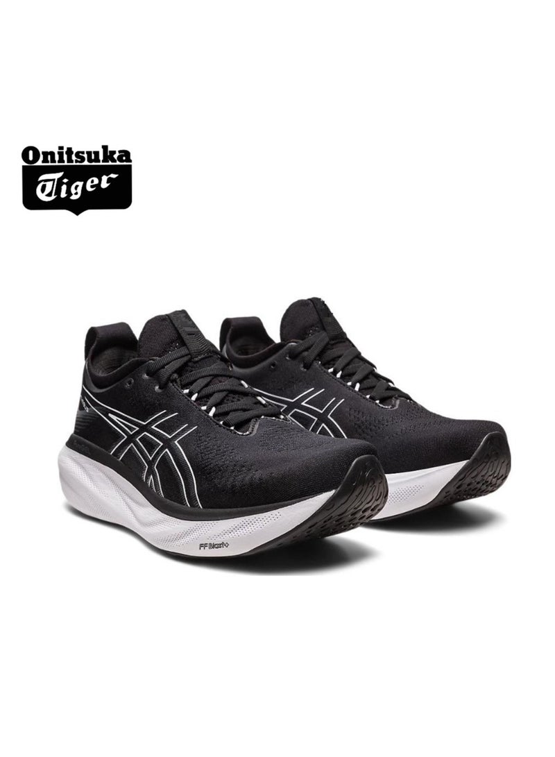 Onitsuka Tiger Men and Women Outdoor Running Sneakers Black/White - Image 1