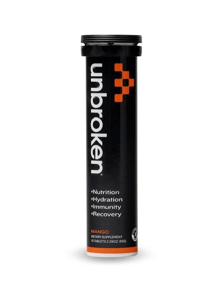 Unbroken® Real Time Recovery Effervescent Amino Acid Tablets, Mango - Image 1