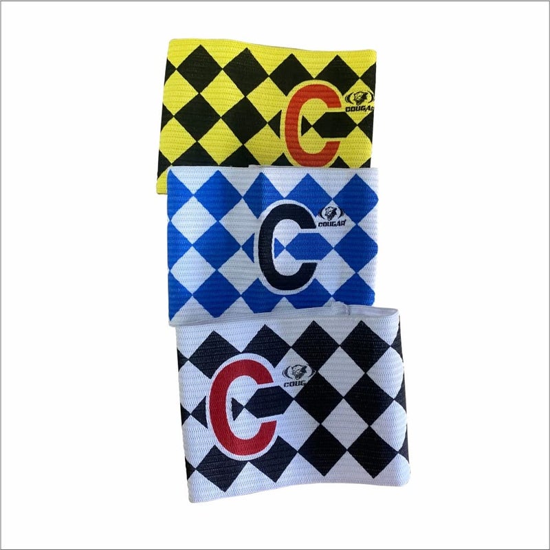 Cougar Arm Band (Diamond Pattern) Sports Elastic Football Soccer Captain Armband | Set of 2 | - Image 2