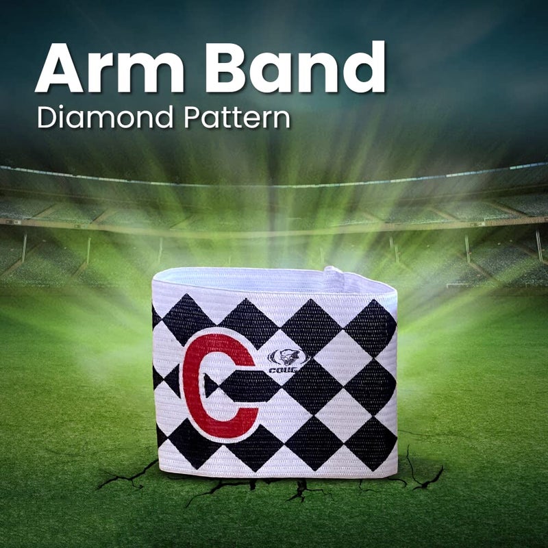 Cougar Arm Band (Diamond Pattern) Sports Elastic Football Soccer Captain Armband | Set of 2 | - Image 5