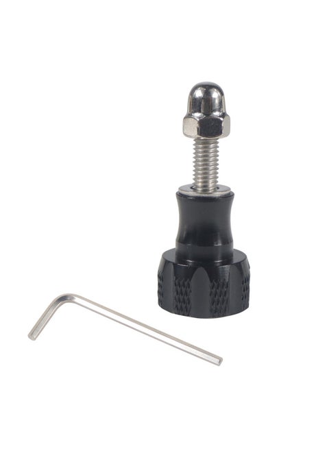 Suitable For GoPro11/10 Insta360 X3/2 Motion Camera Long And Short Screw Aluminum Alloy Fixed Screw Wire-Color:Short Nut Wrench Black