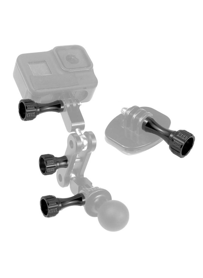 Generic - Suitable For GoPro11/10 Insta360 X3/2 Motion Camera Long And Short Screw Aluminum Alloy Fixed Screw Wire-Color:Short Nut Wrench Black - Image 1