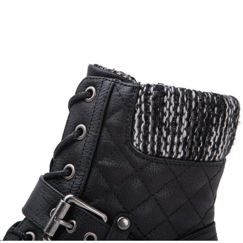 GLOBALWIN Women's 2102 Black Ankle Booties Fashion Combat Boots 9M - Image 2