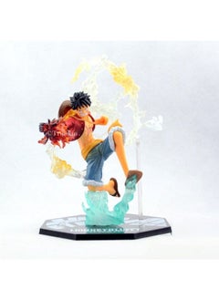 Trunkin Trunkin One Piece Monkey D Luffy Battle Action Figure |Weeb Manga Collectible Model Toy | Anime Polyvinyl Chloride Figurine,Multicolor,13 X 13 cm  - Image 2