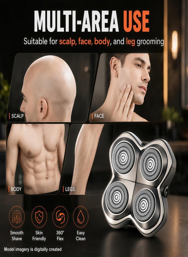 AIJALY Replacement Heads Compatible with Skull Shaver Pitbull Pro Series Shavers - Image 3
