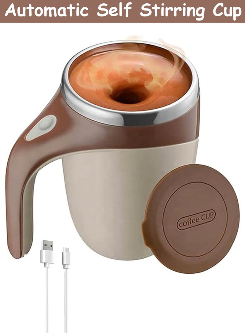 QUTOOB Multi-functional Magnetized Stirring Cup Rechargeable Self Stirring Coffee Mug - Auto Stirring Mixing Cup To Stir Coffee, Chocolate, Milk, Protein, Cocoa Etc, Great For Home Office Travel, School, Gym - Image 1