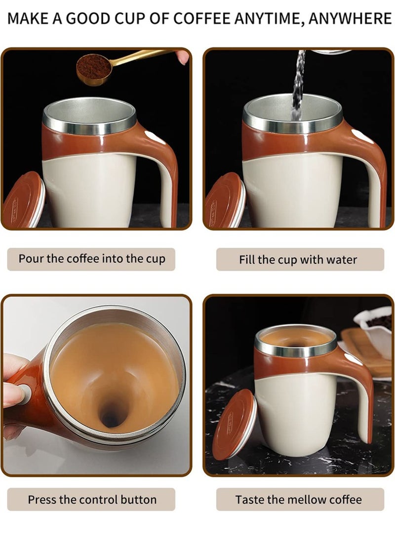QUTOOB Multi-functional Magnetized Stirring Cup Rechargeable Self Stirring Coffee Mug - Auto Stirring Mixing Cup To Stir Coffee, Chocolate, Milk, Protein, Cocoa Etc, Great For Home Office Travel, School, Gym - Image 5