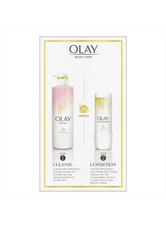 Olay Cleansing and Nourishing Body Wash, 17.9 fl oz and Conditioner, 8 fl oz compatible with Olay  - Image 4