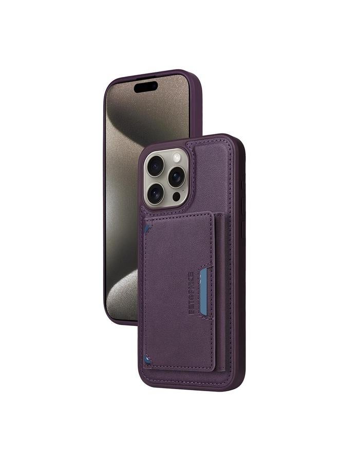 Case For iPhone 15 Pro Max Horizontal Flip Detachable MagSafe Wallet Phone Case