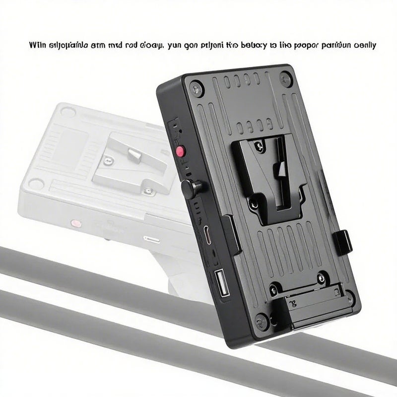 V Mount Battery Plate V Lock Battery Adapter Plate 65W PD Fast Charging with 15mm Rod Clamp Adjustable Arm 8V/12V/15V DC Outputs D-Tap Output Accessories Replacement for Canon Sony DSLR Camera - Image 4