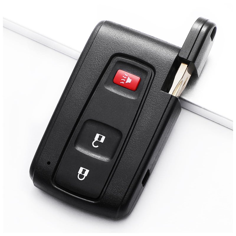 KEMANI New Uncut Blank Keyless Remote Entry Key Fob Case Shell Replacement Compatible With 2004-2009 Prius 3 Buttons No Chips