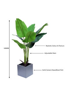 Generic Travellers Palm Real Touch Faux Plant Artificial (Banana Leaves) Plant With 10 Leaves,120 cm  - Image 3