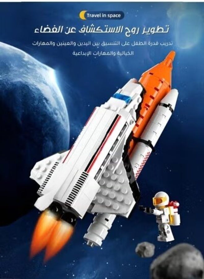 جودي بلاي مجموعة قطع بناء صاروخ مكوك الفضاء لعبة تجميع صاروخ استكشاف الفضاء مجموعة ألعاب صاروخ الفضاء مجموعة قطع بناء نظام الإطلاق الفضائي مناسبة للأطفال من سن 6 سنوات فما فوق (1099 قطعة) - Image 4