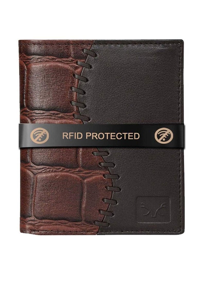 الفاسنو محافظ AL FASCINO للرجال، محافظ جلدية أصلية للرجال، محفظة RFID للرجال، محفظة جلدية للرجال، محفظة نقود للرجال، محفظة رجالية، محفظة رجالية، محافظ رجالية، حامل بطاقات للرجال، محافظ رجالية - Image 1