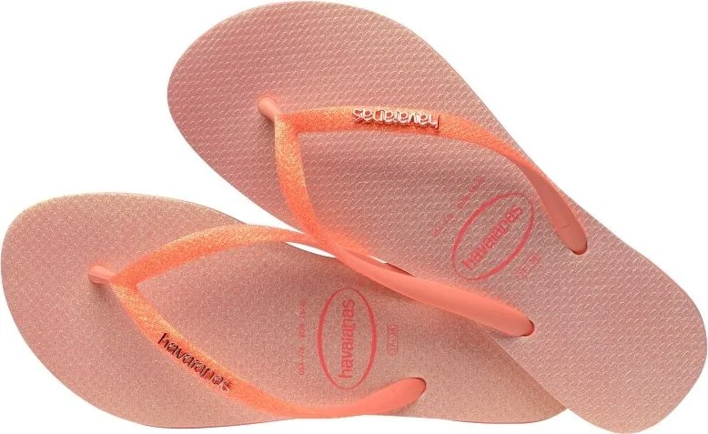 هافاياناس Havaıanas Slım Glıtter Iridescent Peach Rose