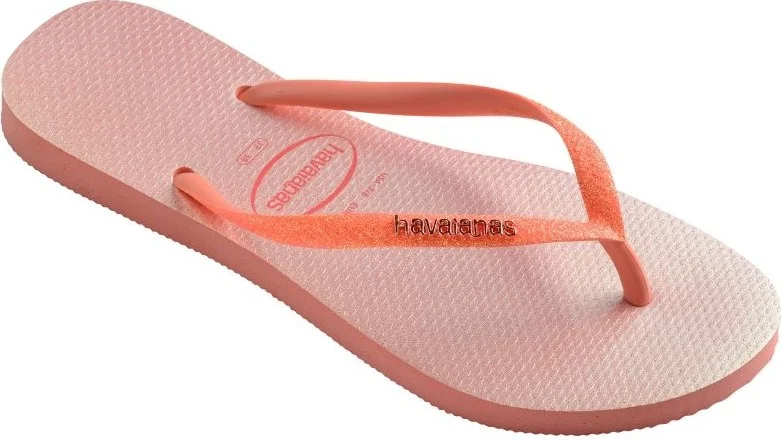 هافاياناس Havaıanas Slım Glıtter Iridescent Peach Rose