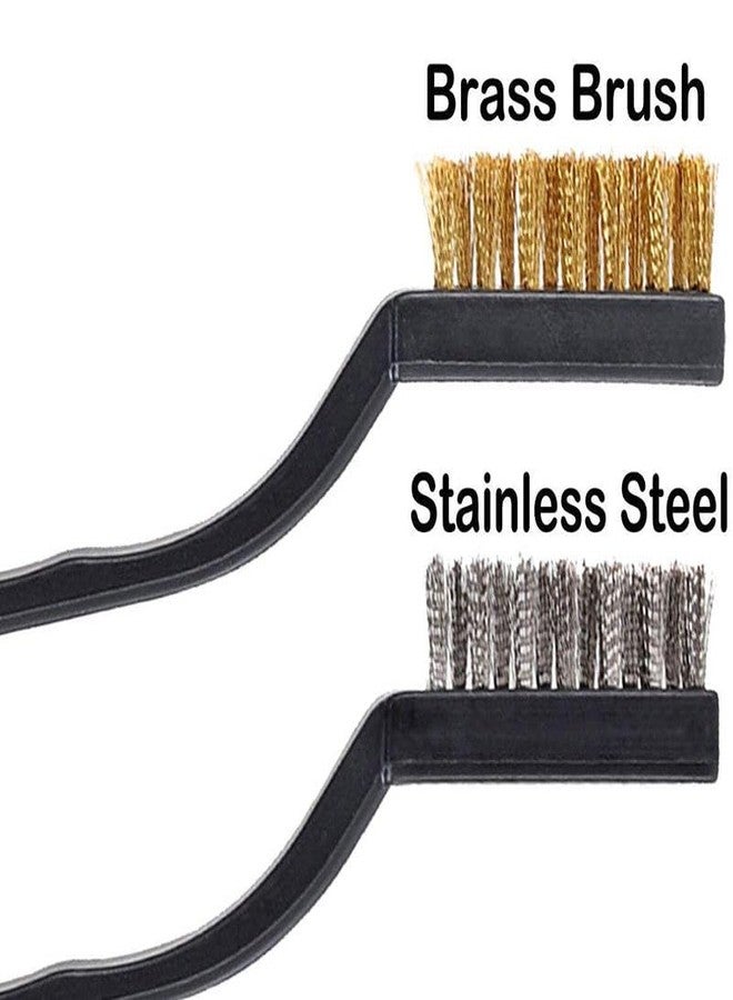 MADHYA 3pcs Wire Brushes Set, Small Metal Brass/Stainless Steel/Nylon Brush for Cleaning Metal Rust, Dirt, Welding Slag, Paint Removal & Scrubbing, Small Wire Cleaner with Curved Handle Grip - Image 5