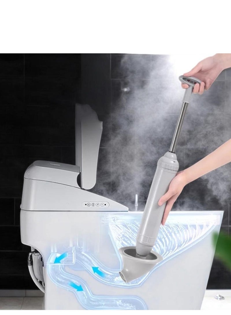 Cloudtail Heavy-Duty Toilet Plunger with Ergonomic Handle – Sleek Grey & White Design, Powerful Clog Removal for Bathroom, Durable & Easy-to-Clean - Image 2