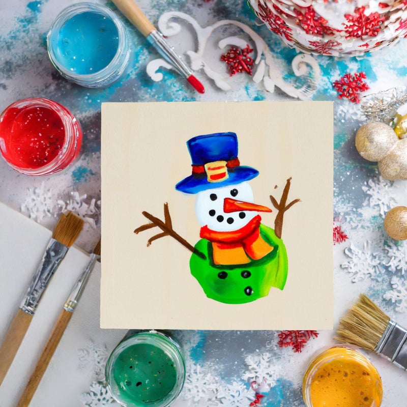 Bright Creations Wood Panel Canvases for Painting - 5 x 5 in, 0.85 in Thick, Pack of 6 - Unfinished Pine Deep-Cradle Wooden Blocks for Crafts - Image 2