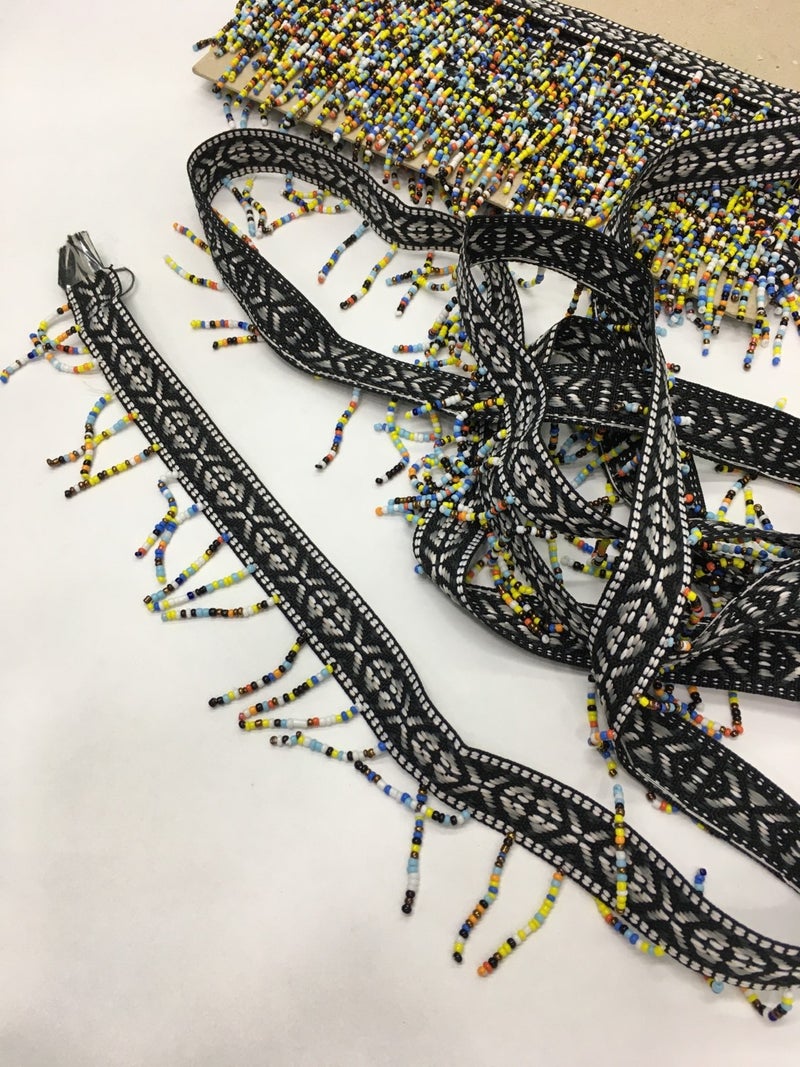 Karan Tuhafiye Karan Haberdashery Beaded Ribbon Authentic Border 2 Meters - Image 3