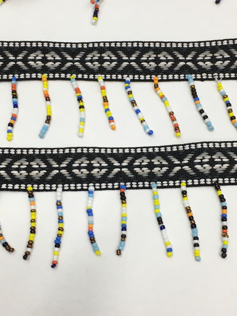 Karan Tuhafiye Karan Haberdashery Beaded Ribbon Authentic Border 2 Meters - Image 1