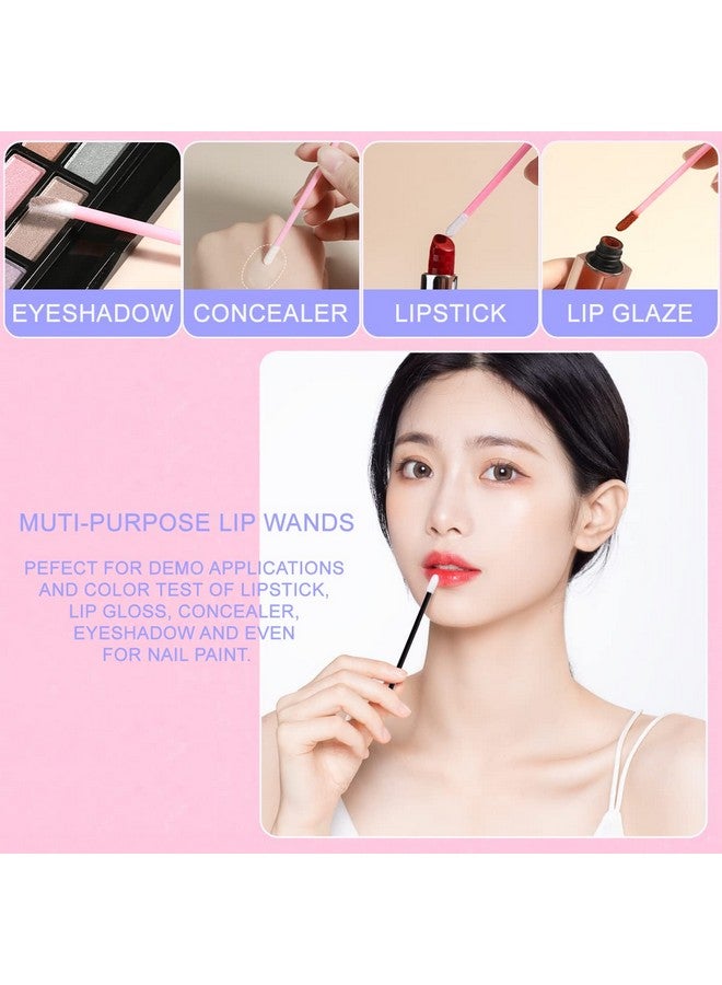 KingMas 500 Pack Lip Wands Applicators, Disposable Lip Brushes, Lipstick Gloss Wands Applicator Makeup Tool Kits (500 Pack) - Image 3