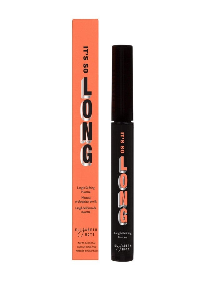 Elizabeth Mott Black Lengthening Mascara - Smudge-Proof, Water-Resistant, No Clump or Flake, Volumizing, Curling & Lash-Extending Fiber Formula with C-Curve Silicone Brush for Full, Long Lashes - 8ml - Image 2